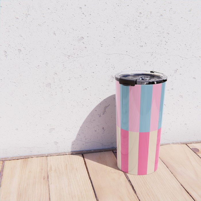 Soft pastel color block Travel Mug Gallery Image 4