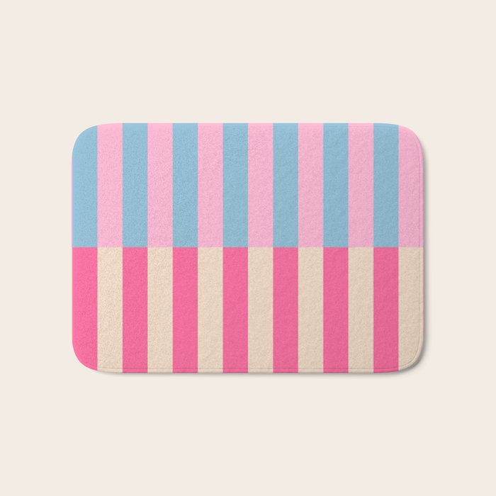 Soft pastel color block Bath Mat Gallery Image 1