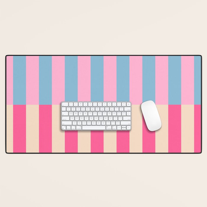 Soft pastel color block Desk Mat Gallery Image 1