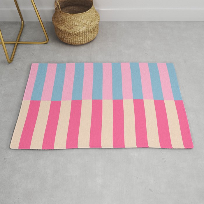 Soft pastel color block Rug Gallery Image 1