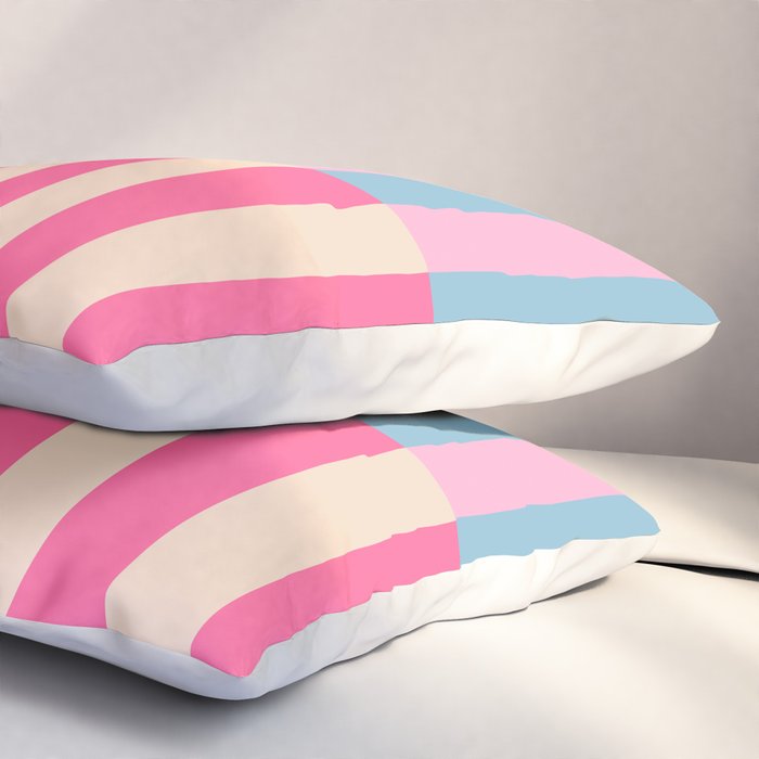 Soft pastel color block Pillow Sham Gallery Image 3