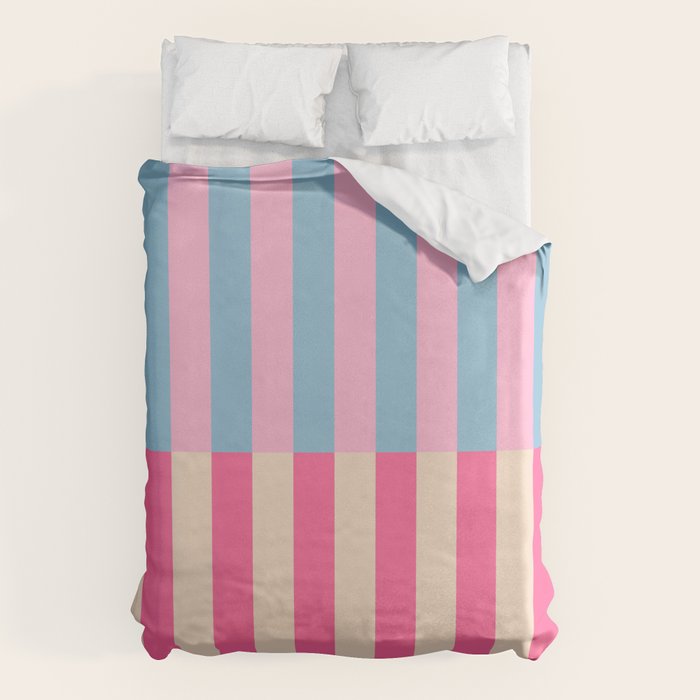Soft pastel color block Duvet Cover Gallery Image 6