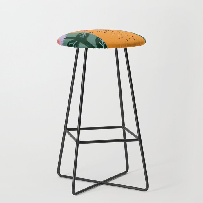 Meow - Cat Illustration Stool Gallery Image 1