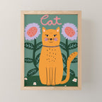Meow - Cat Illustration Mini Art Print Gallery Image 1