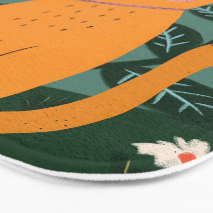 Meow - Cat Illustration Bath Mat Gallery Image 3