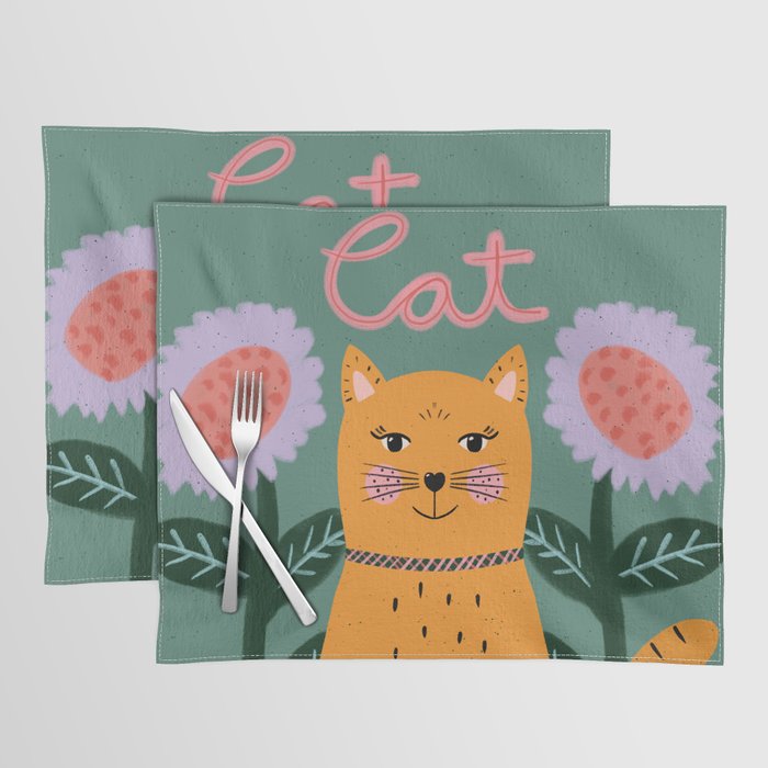 Meow - Cat Illustration Placemat Gallery Image 1