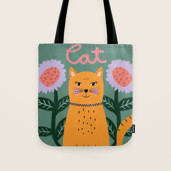 Meow - Cat Illustration Tote Bag Gallery Image 1