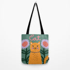 Meow - Cat Illustration Tote Bag Gallery Image 2