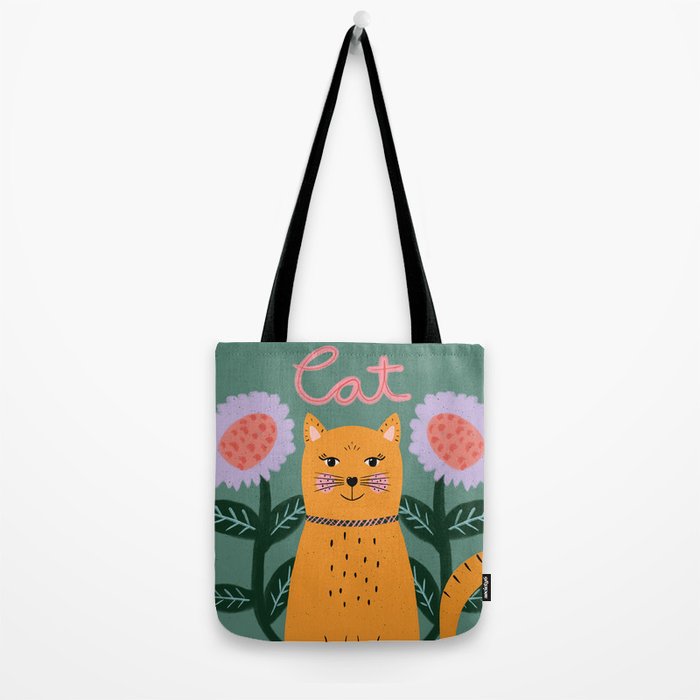 Meow - Cat Illustration Tote Bag Gallery Image 2