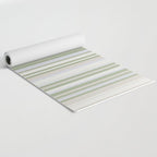 Sage Stripes - Striped Pattern in Sage Green, Almond Beige, Pale Gray, and Cream Yoga Mat Gallery Image 2