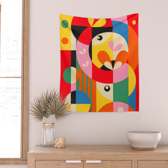 Circle Girls Wall Tapestry Gallery Image 2