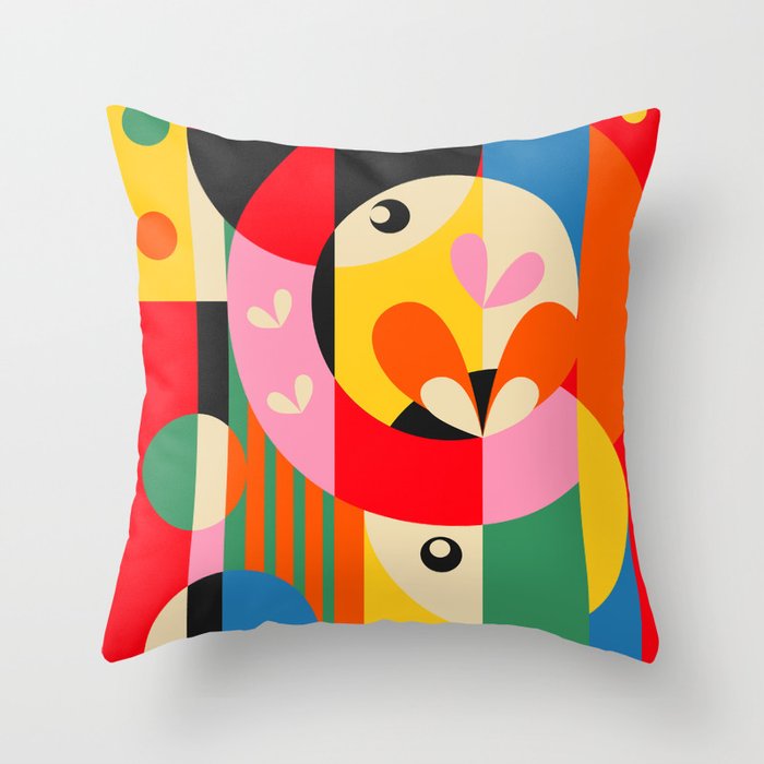 Circle Girls Throw Pillow Gallery Image 1