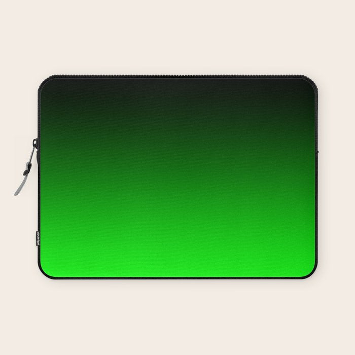 Black Lime Green Neon Nights Ombre Laptop Sleeve Gallery Image 1
