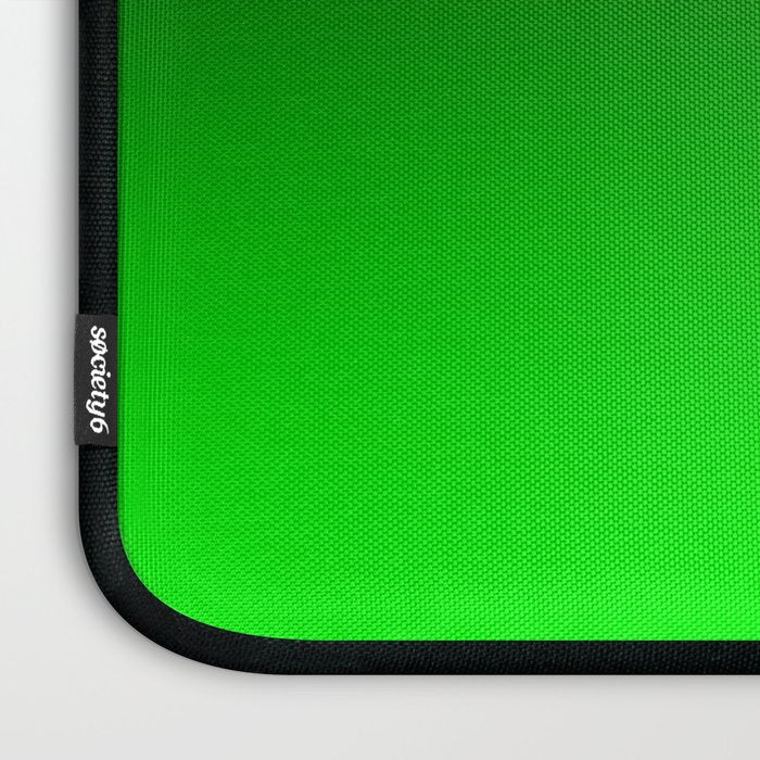 Black Lime Green Neon Nights Ombre Laptop Sleeve Gallery Image 3