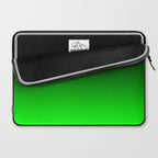 Black Lime Green Neon Nights Ombre Laptop Sleeve Gallery Image 2