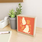 Abstraction minimal cat 27red happy go lucky Mini Art Print Gallery Image 2