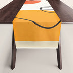 Abstract Face Line Design 03 Table Runner Gallery Image 1