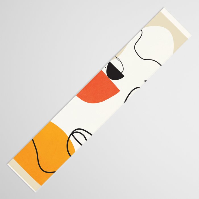 Abstract Face Line Design 03 Table Runner Gallery Image 3
