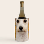Gustav Klimt Style White Dog with Geometric Background  Wine Chiller Gallery Image 1