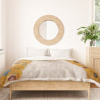 Gustav Klimt Style White Dog with Geometric Background  Duvet Cover Gallery Image 3