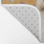 Gustav Klimt Style White Dog with Geometric Background  Bath Mat Gallery Image 2