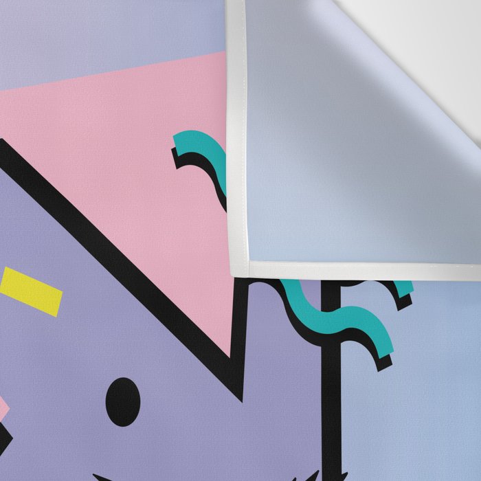 Memphis Pattern 25 - Miami Vice / 80s Retro / Palm Tree Wall Tapestry Gallery Image 3