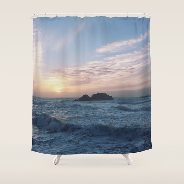 SUNSETS WITH HER Shower Curtain Gallery Image 1
