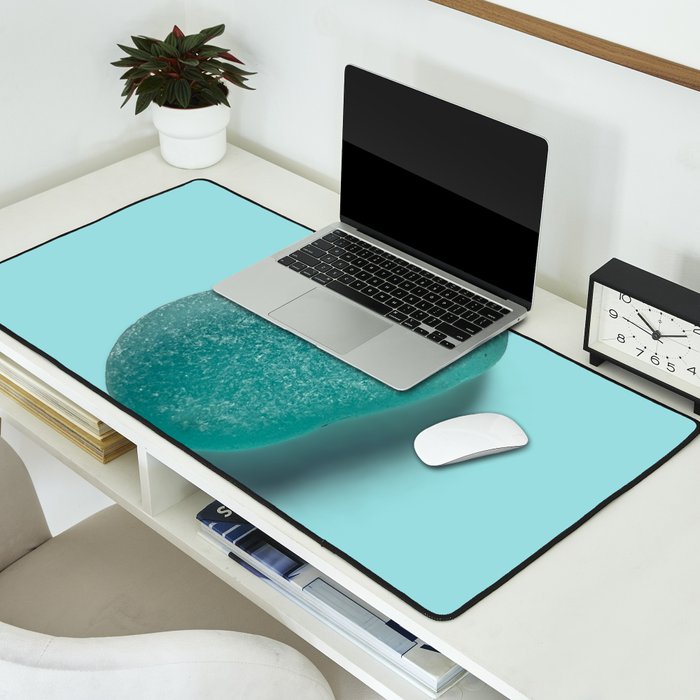 Sea glass on blue Desk Mat Gallery Image 2