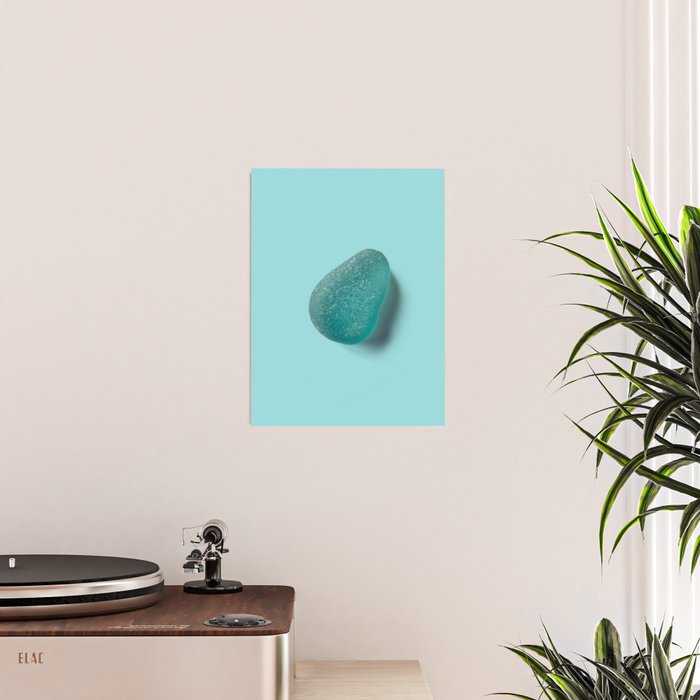 Sea glass on blue Poster Gallery Image 2