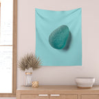 Sea glass on blue Wall Tapestry Gallery Image 2