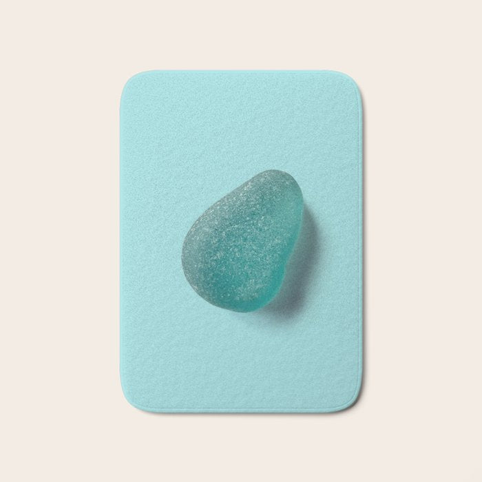 Sea glass on blue Bath Mat Gallery Image 1