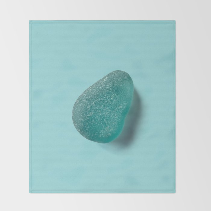 Sea glass on blue Throw Blanket Gallery Image 2