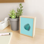 Sea glass on blue Mini Art Print Gallery Image 2