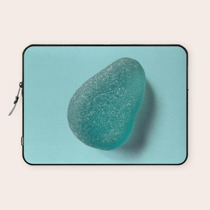 Sea glass on blue Laptop Sleeve Gallery Image 1