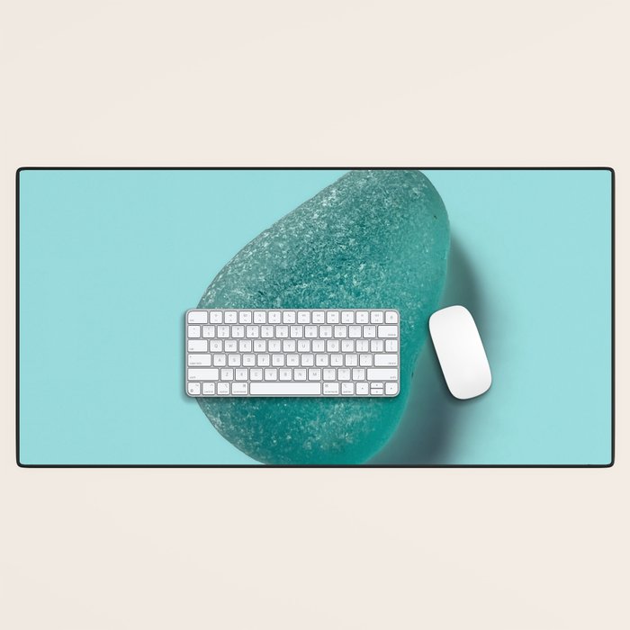 Sea glass on blue Desk Mat Gallery Image 1