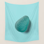 Sea glass on blue Wall Tapestry Gallery Image 4