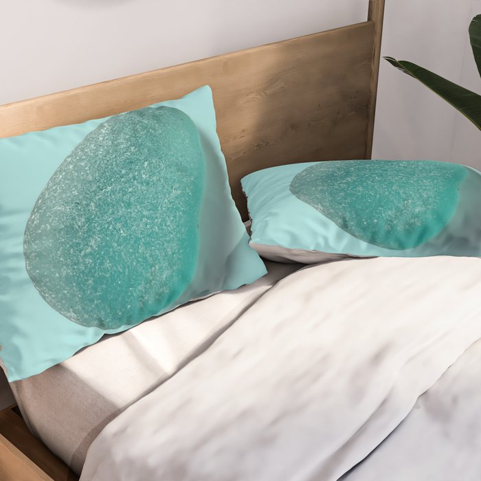 Sea glass on blue Pillow Sham Gallery Image 2