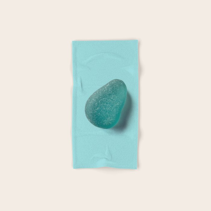 Sea glass on blue Bath Towel Gallery Image 1