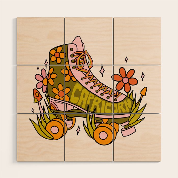 Capricorn Roller Skate Wood Wall Art Gallery Image 1