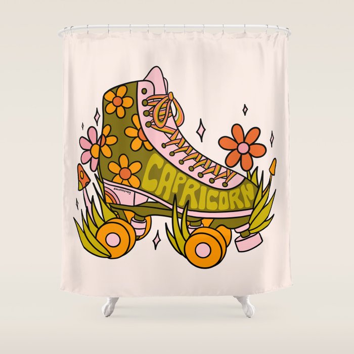 Capricorn Roller Skate Shower Curtain Gallery Image 1