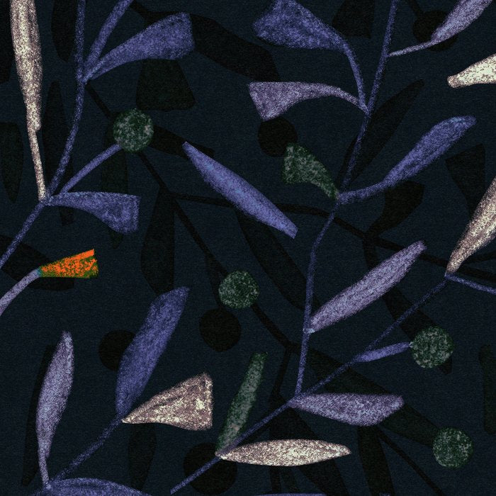Midnight Floral Pattern #2 / Purple & Orange Coffee Mug Gallery Image 2
