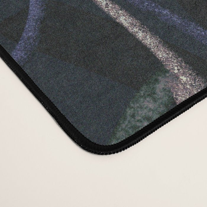Midnight Floral Pattern #2 / Purple & Orange Desk Mat Gallery Image 4