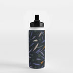 Midnight Floral Pattern #2 / Purple & Orange Water Bottle Gallery Image 2