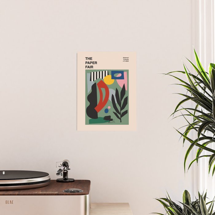 Eclectic Colorful Cutouts Print Matisse Mirò Inspired 3 Poster Gallery Image 2