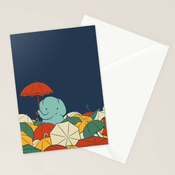 Umbrellaphant Stationery Card Gallery Image 2