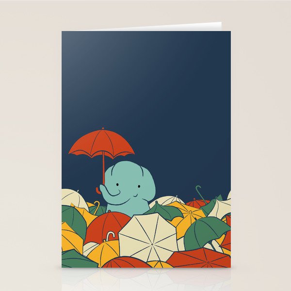 Umbrellaphant Stationery Card Gallery Image 1