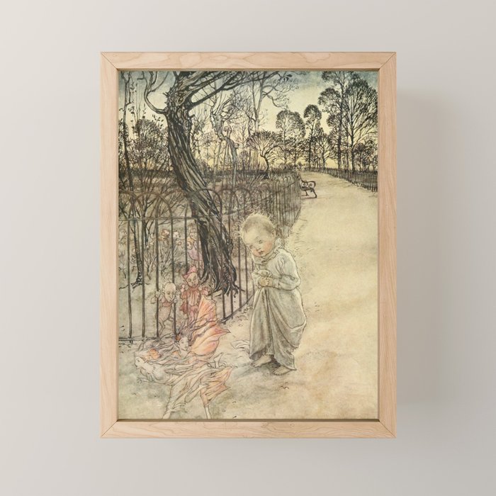 Art by Arthur Rackham from "PeterPan in Kensington Gardens," 1906 Mini Art Print Gallery Image 1