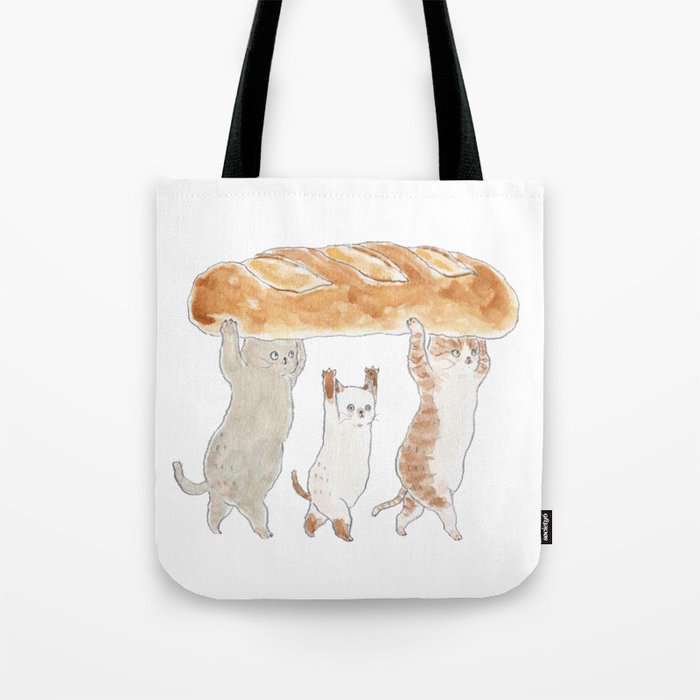 Teku Teku Bread Cats Tote Bag Gallery Image 1