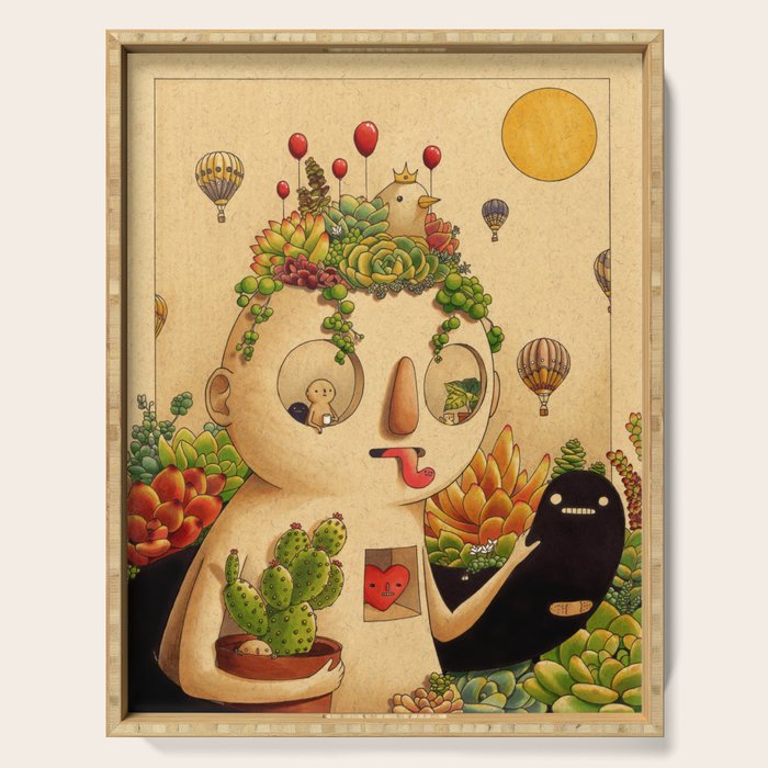 Succulent Man Serving Tray Gallery Image 1