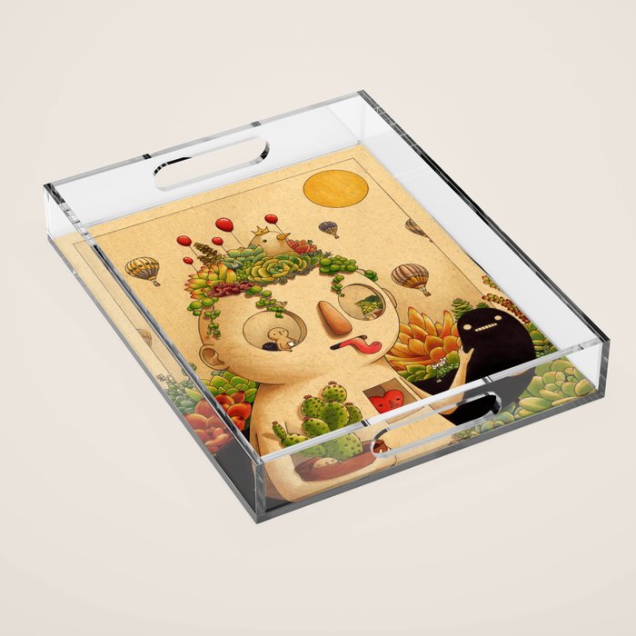 Succulent Man Acrylic Tray Gallery Image 1
